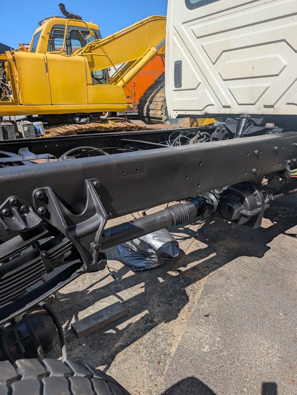 Finished chassis, driveline and suspension complete