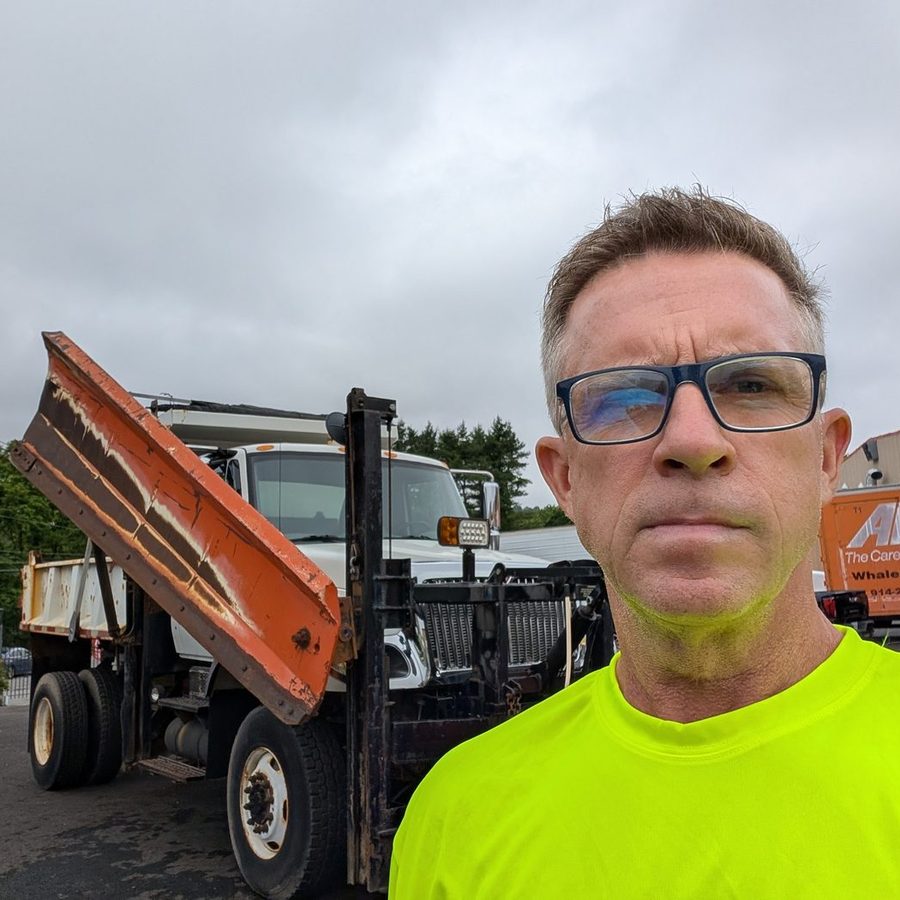 JT on site inspecting a truck